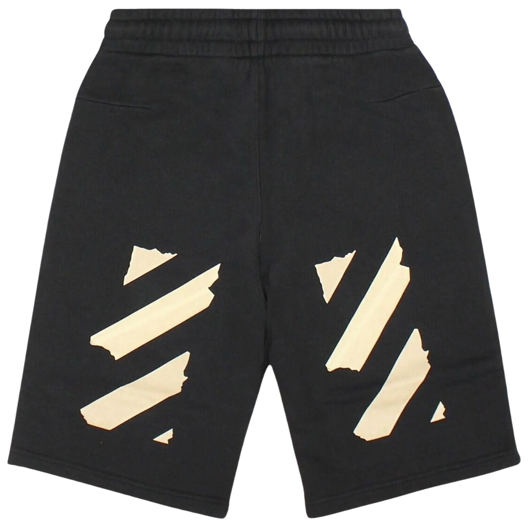 Off-White Tape Arrow Logo Black Sweat Shorts XS