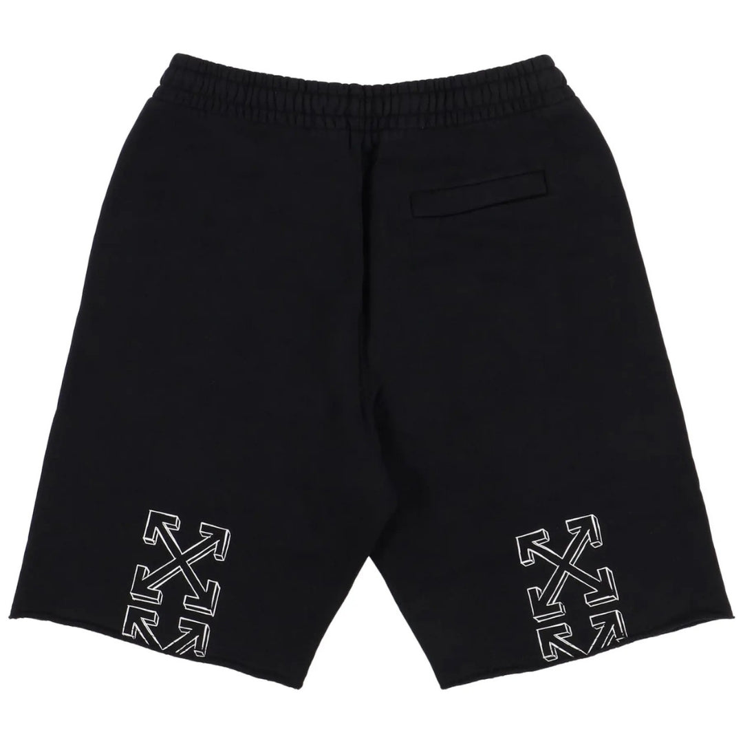 Off-White Outline Marker Arrow Black Sweat Shorts S