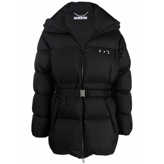 Off-White Tuc Detail Puffer Black Down Jacket S