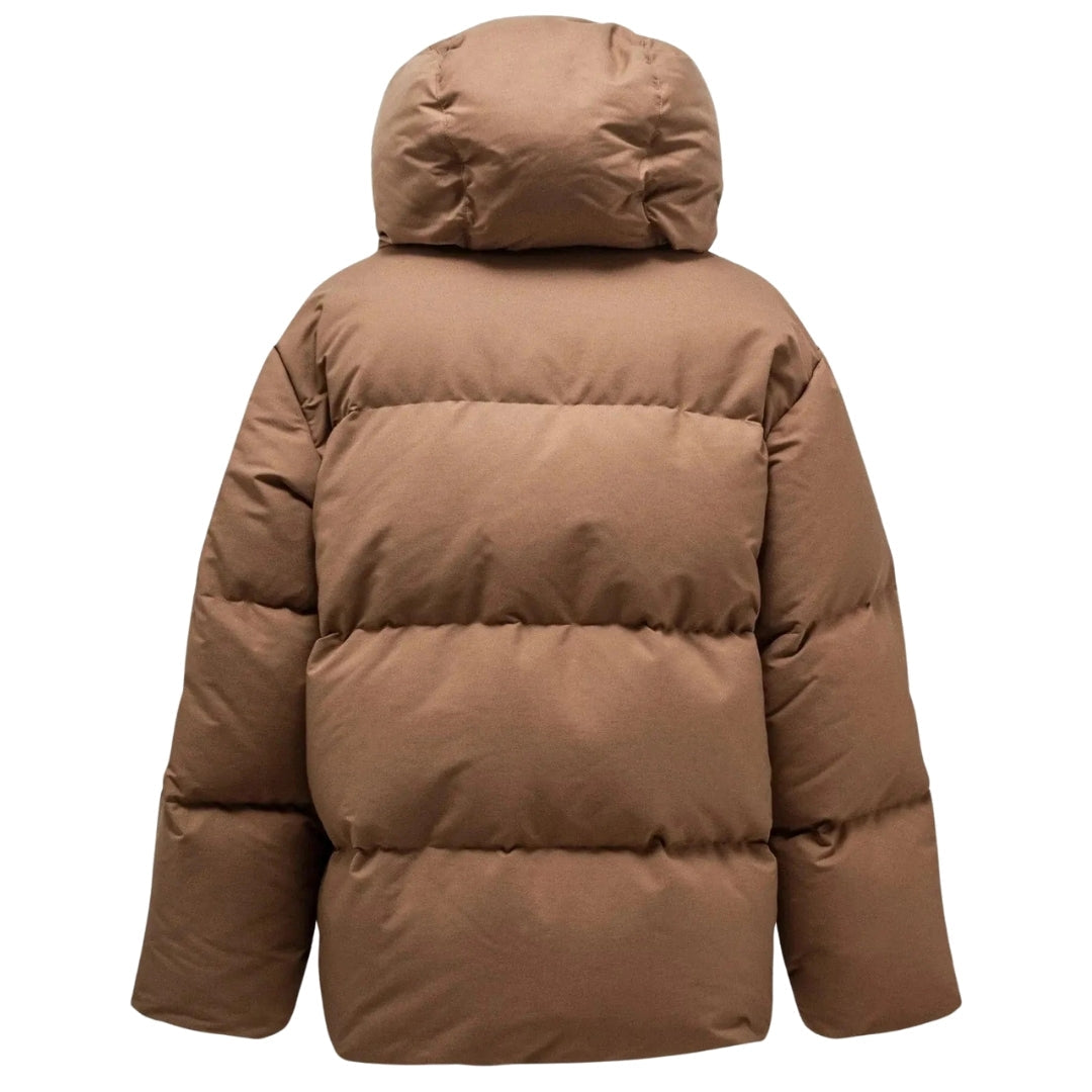 Off-White OW Race Canvas Camel Beige Puffer Down Jacket XS