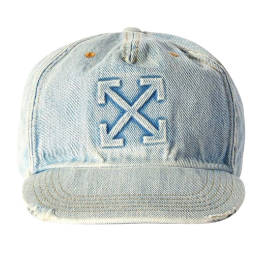 Off White Arrow Denim Baseball Cap Light Blue