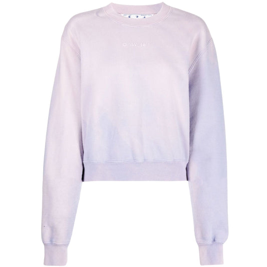 Off-White Purple Laundry Crop Sweatshirt XS