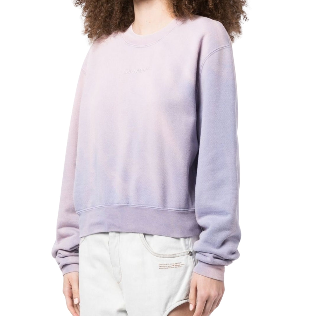 Off-White Purple Laundry Crop Sweatshirt XS