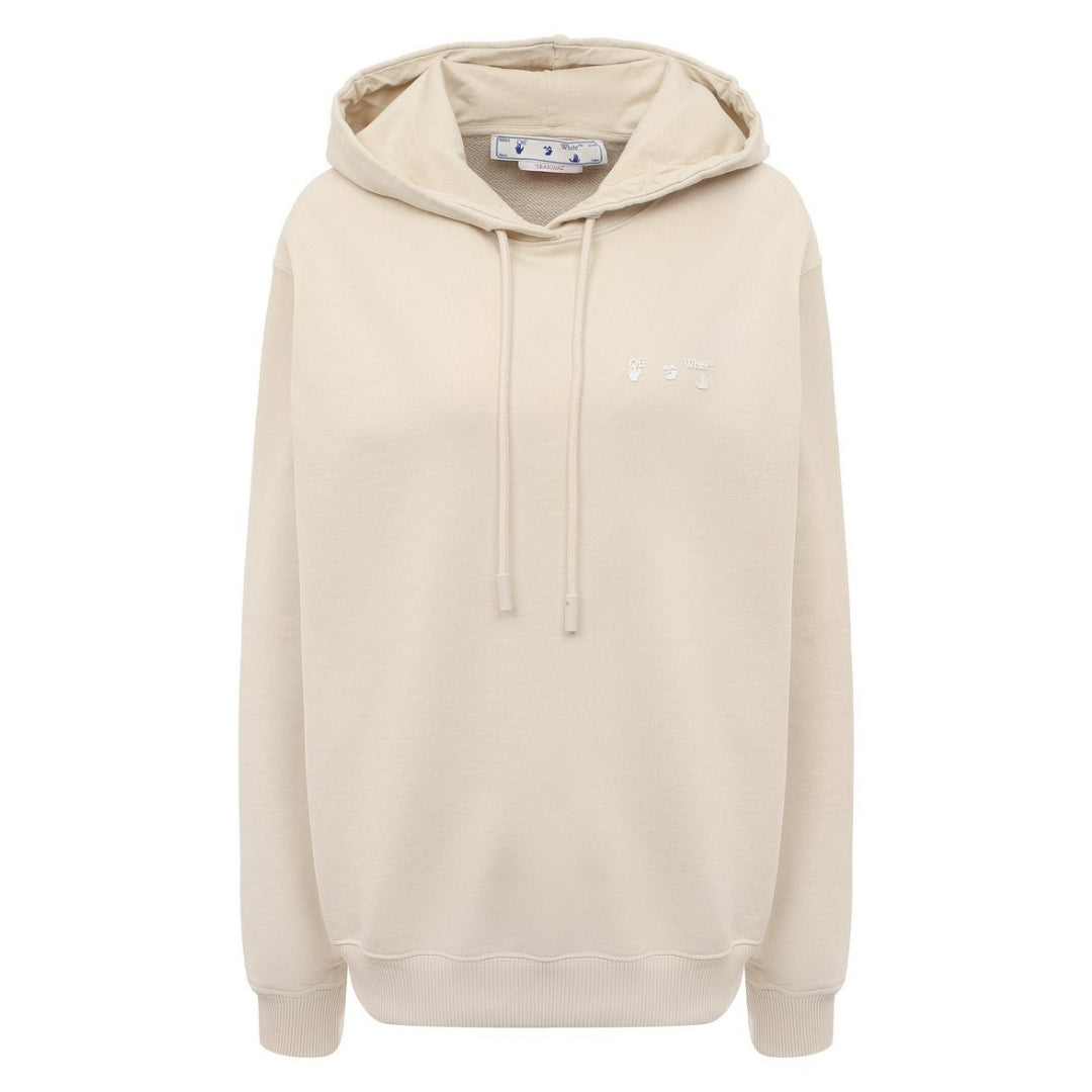 Off-White Swimming Man Regular Fit Beige Hoodie XS