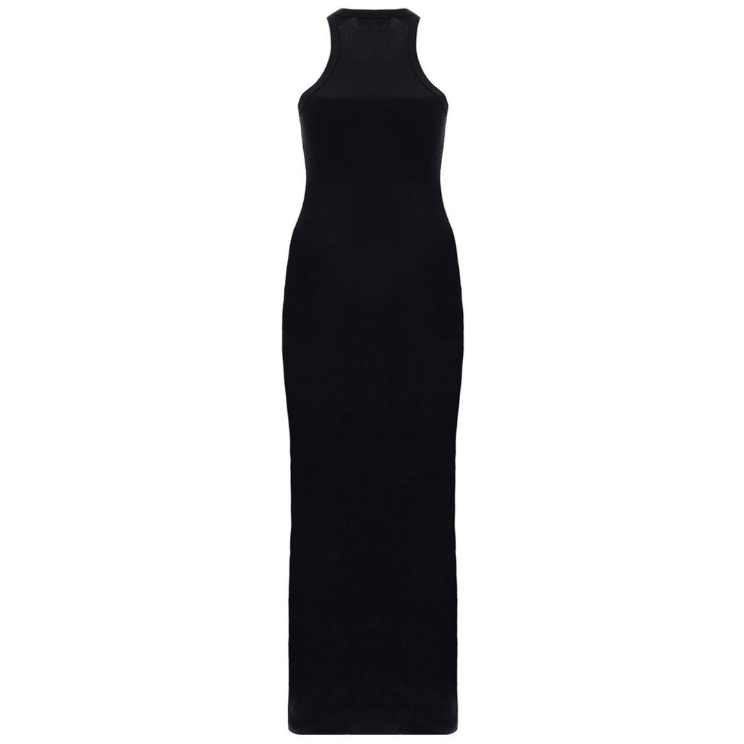 Off-White Basic Ribbed Black Dress S