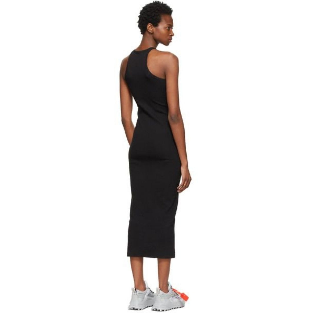 Off-White Basic Ribbed Black Dress S