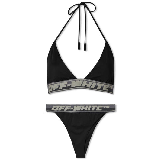 Off-White Logo Band Bikini Black Swim Wear XS