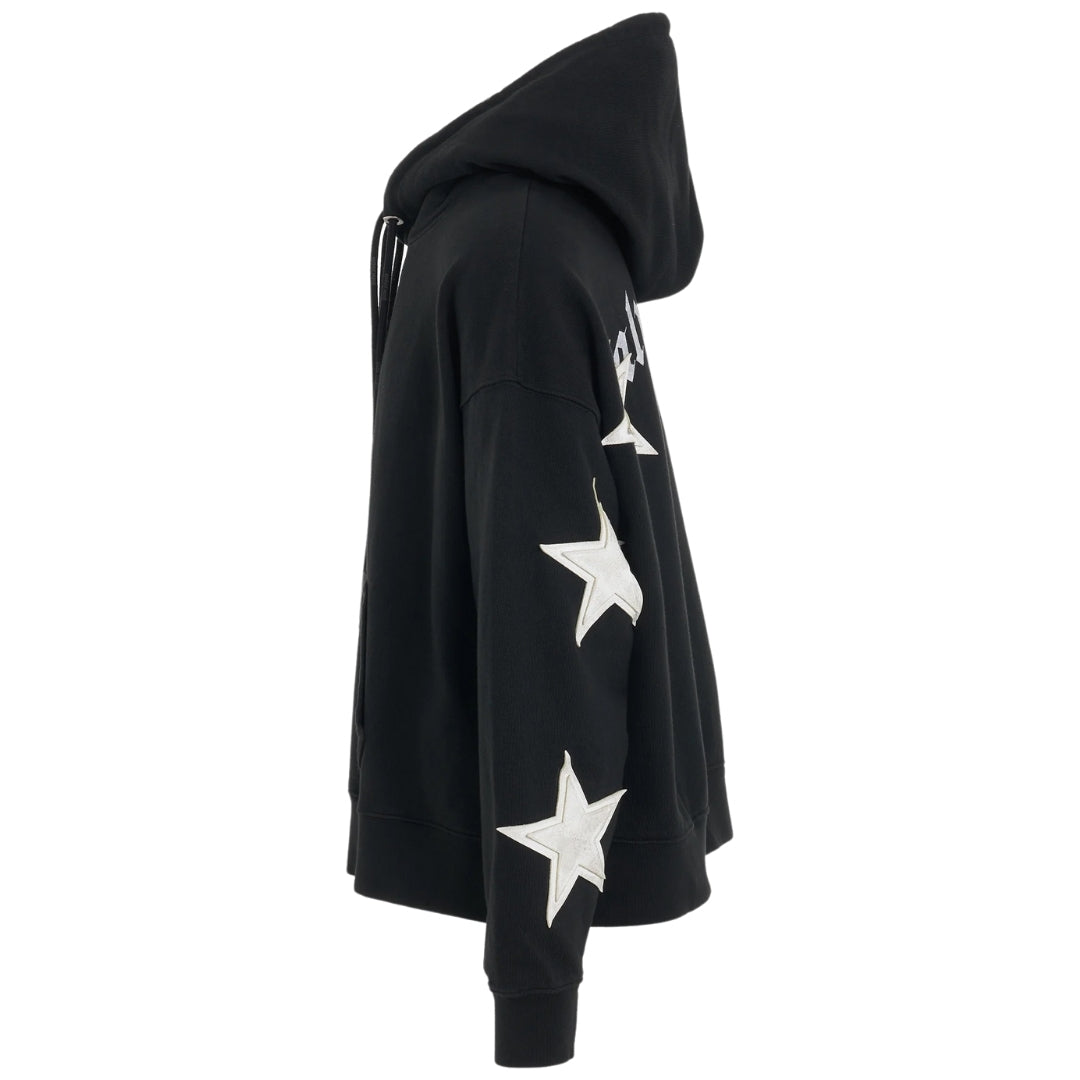 Palm Angels Patched Stars Black Vintage Hoodie M