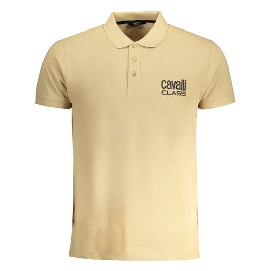 Cavalli Class Bold Logo Beige Polo Shirt m