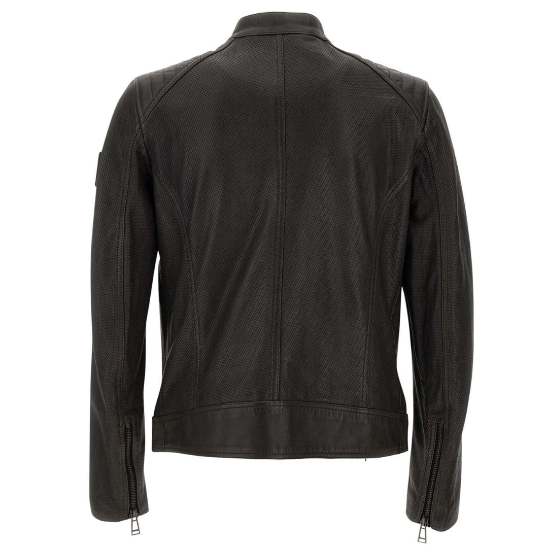 Belstaff Racer Air Dark Grey Leather Jacket M