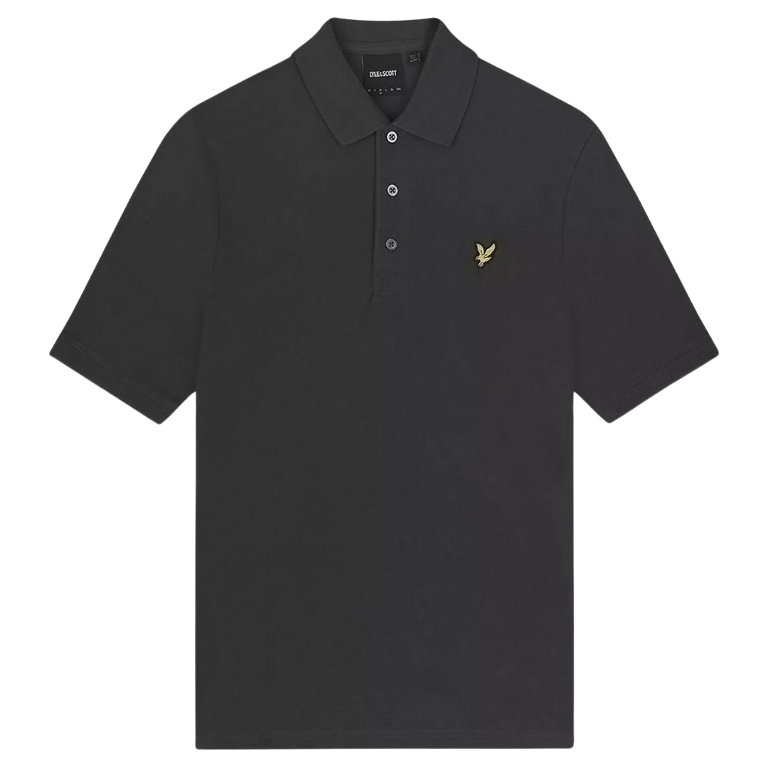 Lyle & Scott Short Sleeved Gunmetal Grey Argyle Polo Shirt XS