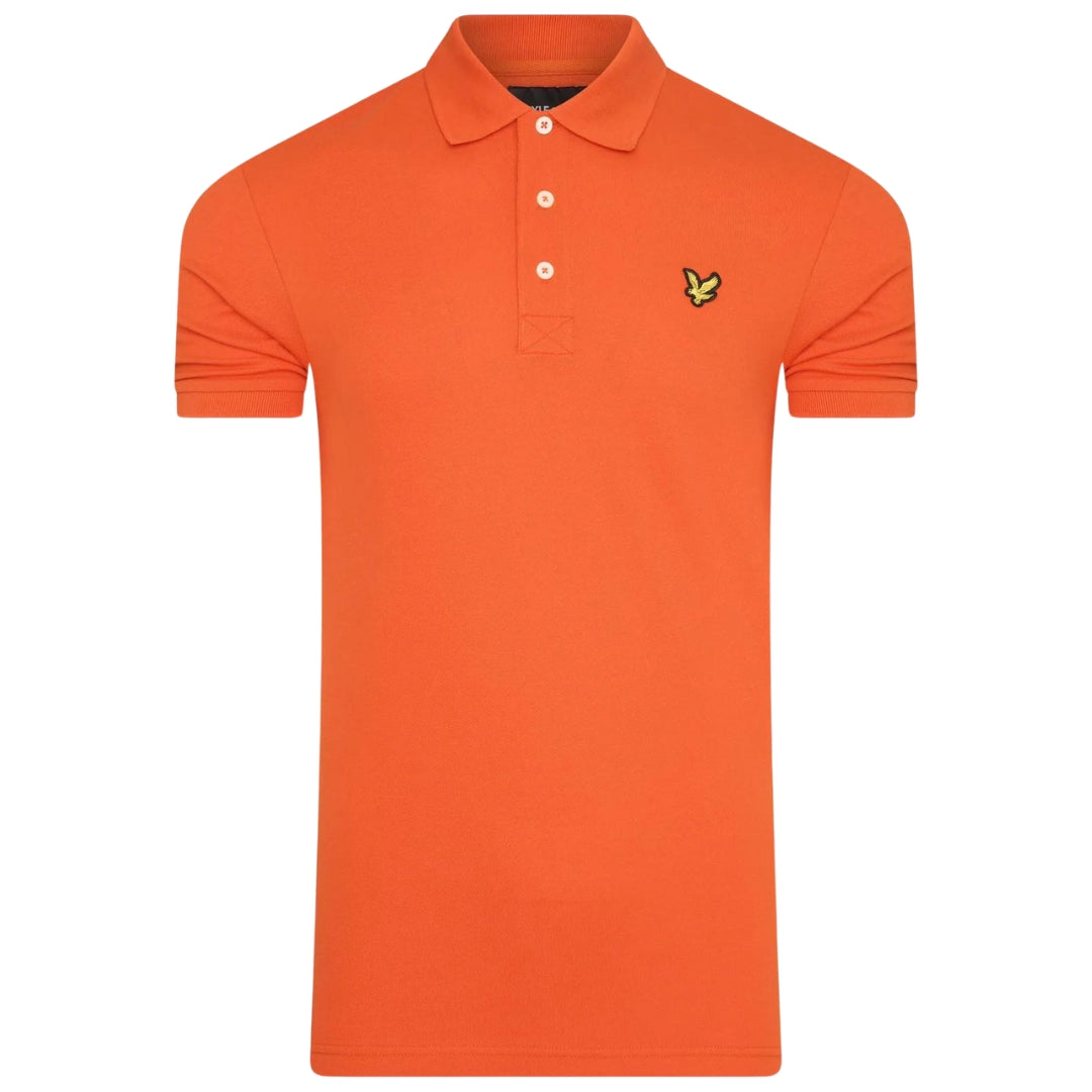 Lyle and Scott Tangerine Tango Plain Polo Shirt