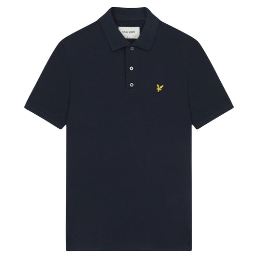 Lyle & Scott Branded Chest Logo Dark Navy Blue Polo Shirt M