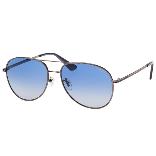 Police Aviator Shiny Black Sunglasses