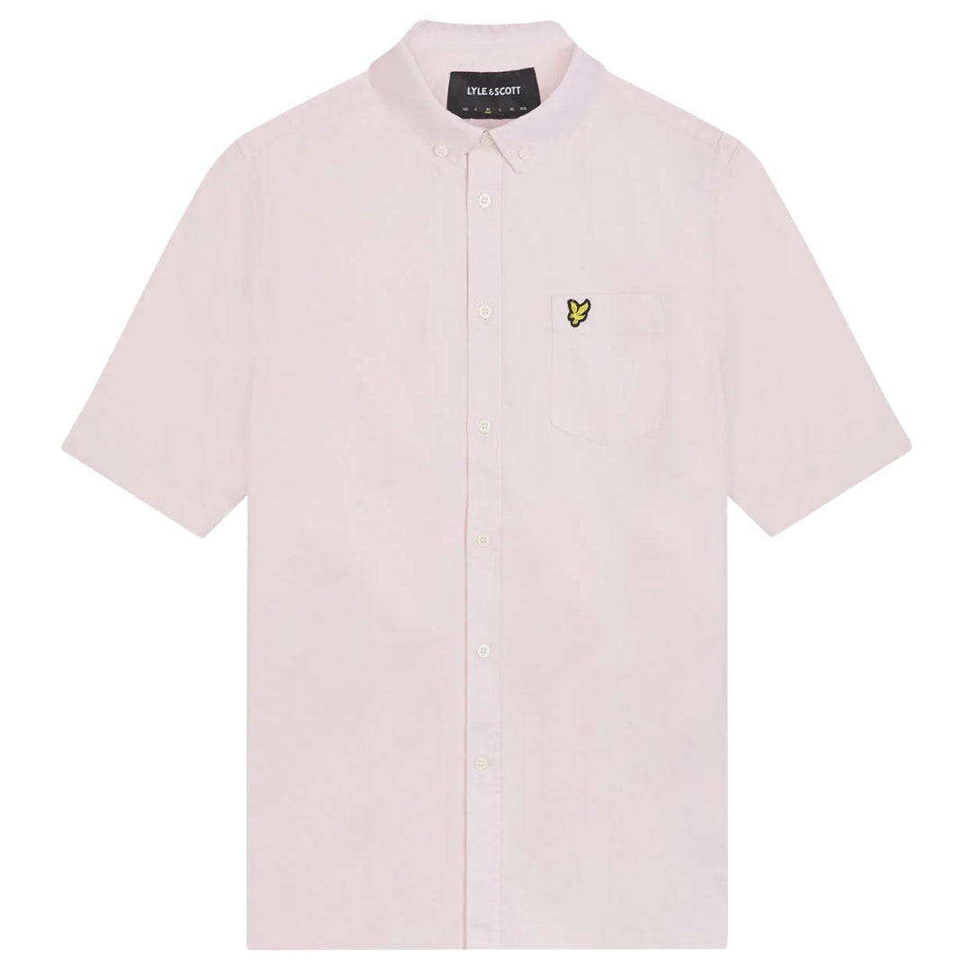 Lyle & Scott Short Sleeve Light Pink Oxford Shirt