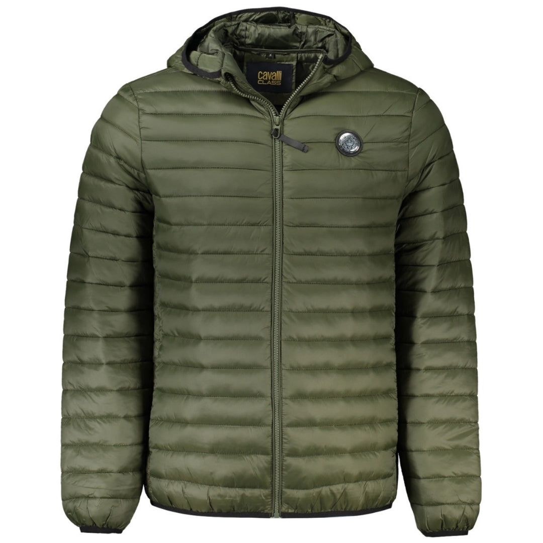 Cavalli Class Plain Quilted Green Jacket s