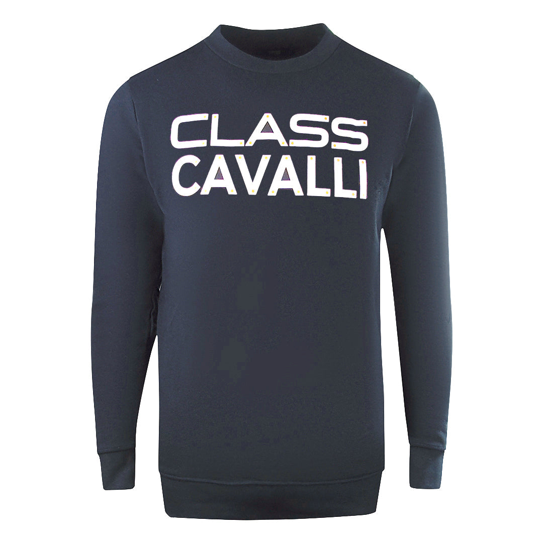 Cavalli Class Mens Sweater SXT68C CF052 04926 Navy Blue