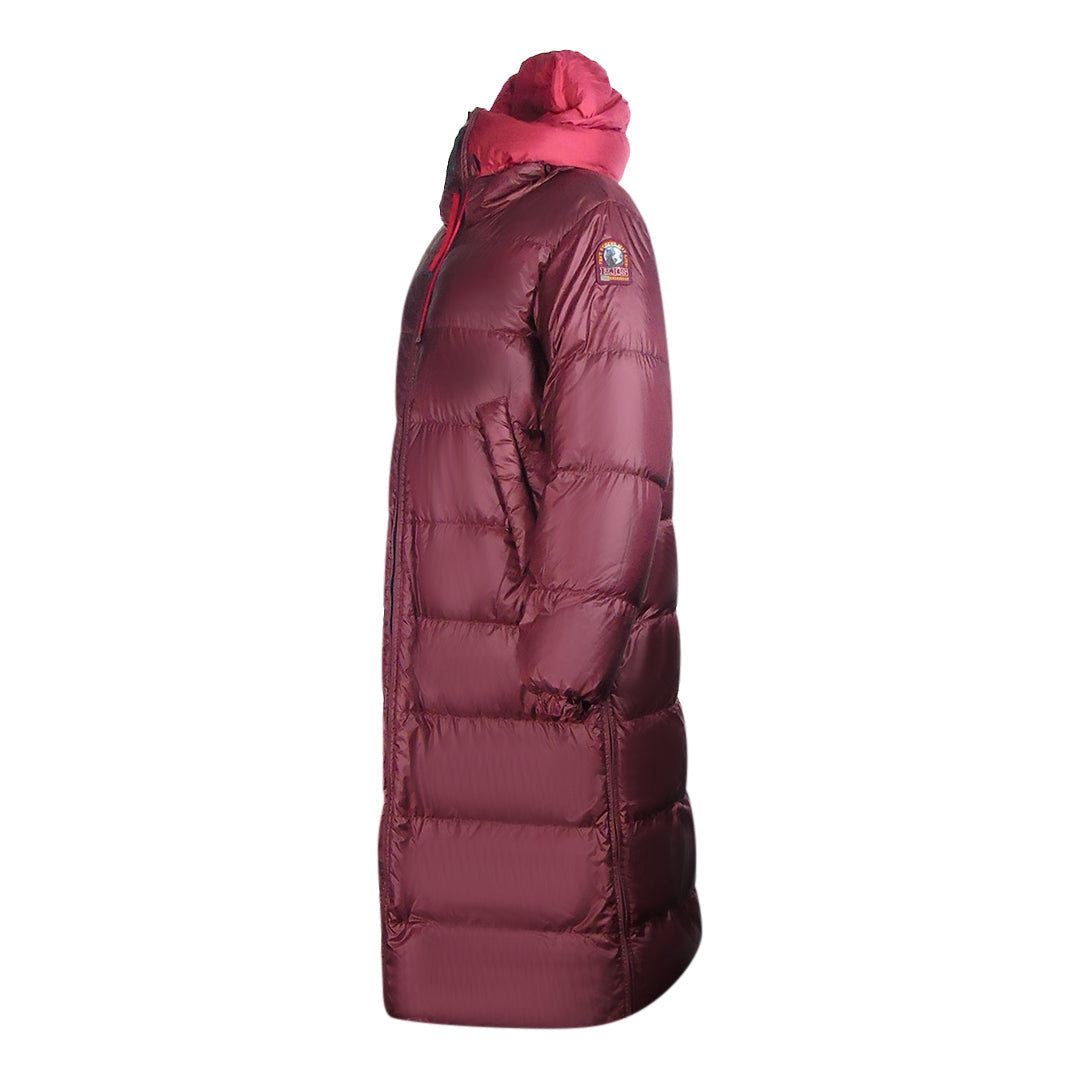 Parajumpers Sleeping Bag Reversible Red Long Hooded Down Jacket S