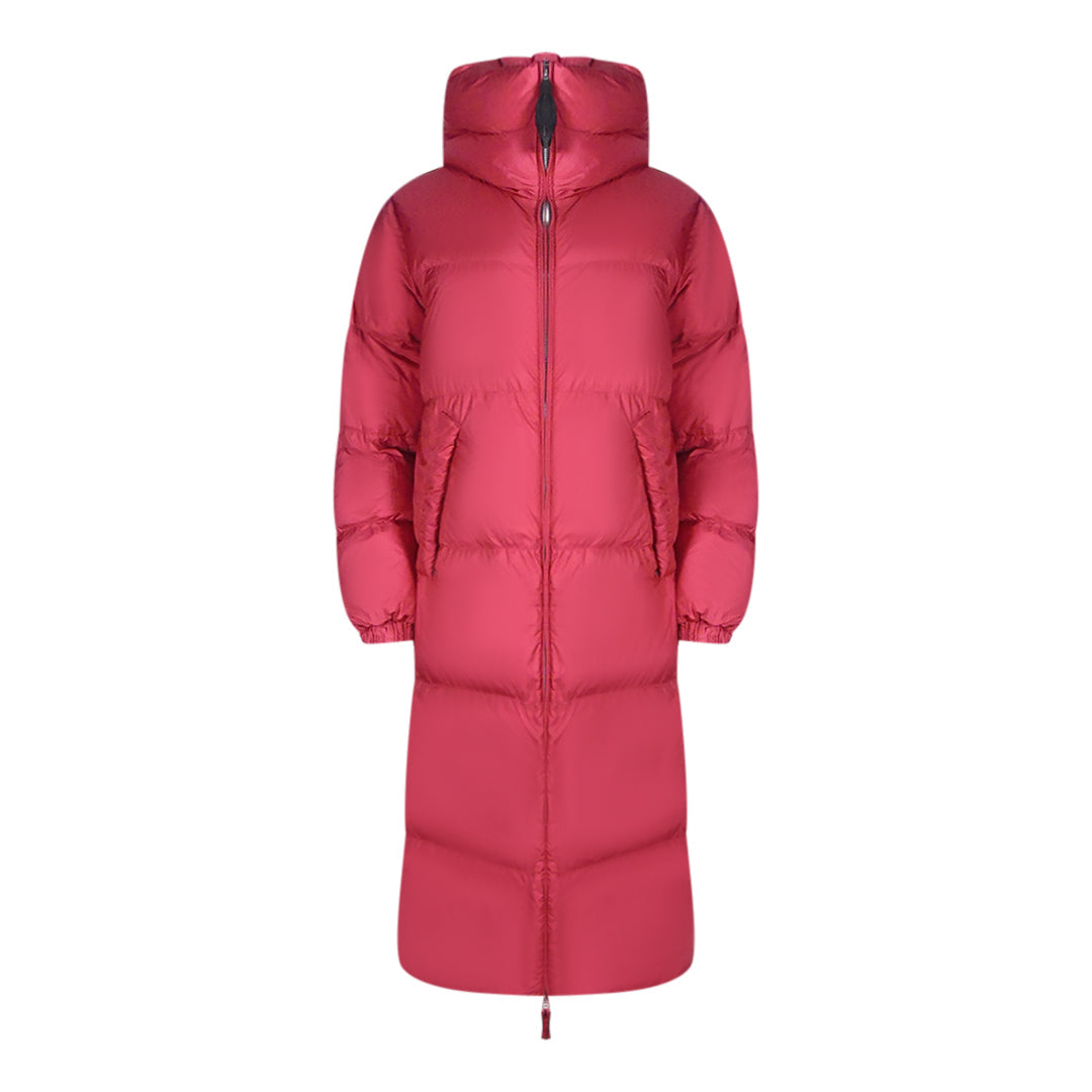 Parajumpers Sleeping Bag Reversible Red Long Hooded Down Jacket S