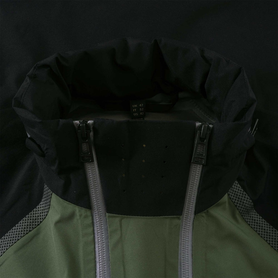 Belstaff Solid Twin Pewter Green Waterproof Track Jacket S