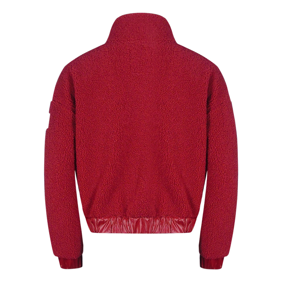 Parajumpers Zip Up Fleece Red Oversized Sweatshirt S