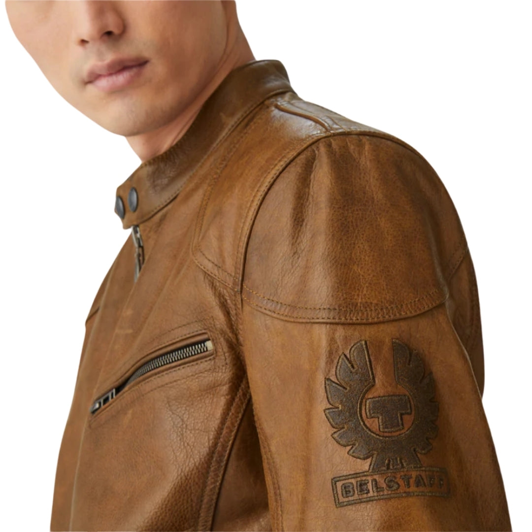 Belstaff Supreme Motorcycle Brown Leather Jacket XXXXL