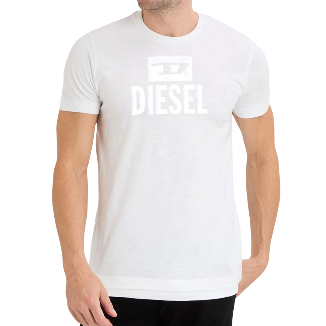 Diesel Monotone Logo White T-Shirt S