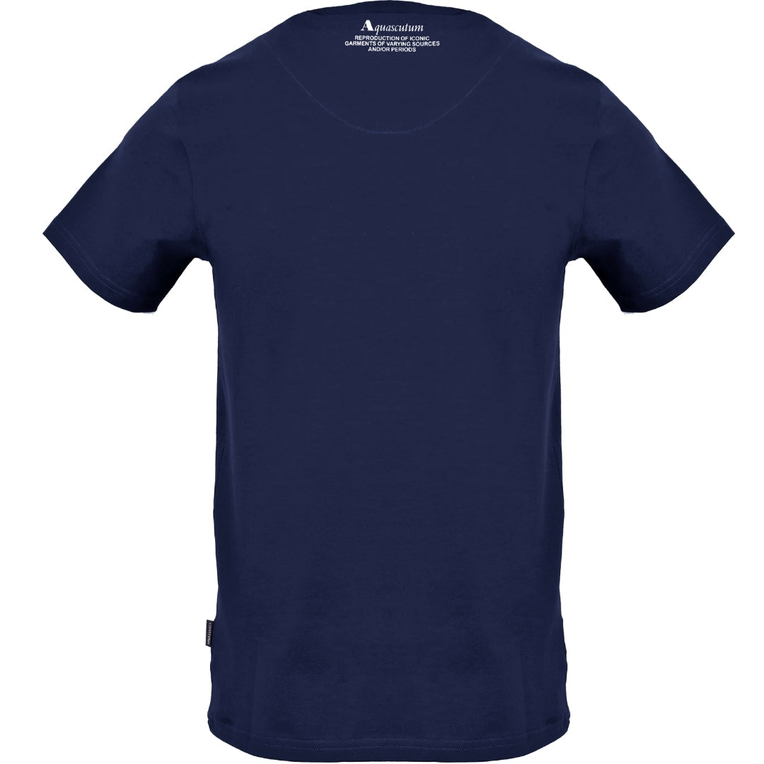 Aquascutum Large Shield Aldis Logo Navy Blue T-Shirt S