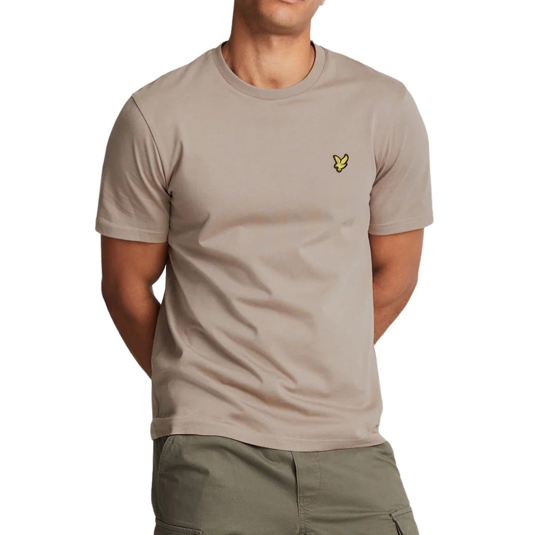 Lyle & Scott Branded Chest Logo Heritage Taupe Brown T-Shirt S