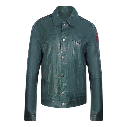 Parajumpers Todd Leather Jasper Green leather Jacket  L