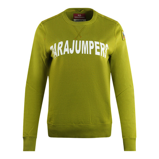 Parajumpers Bianca Large Brand Logo Green Jumper