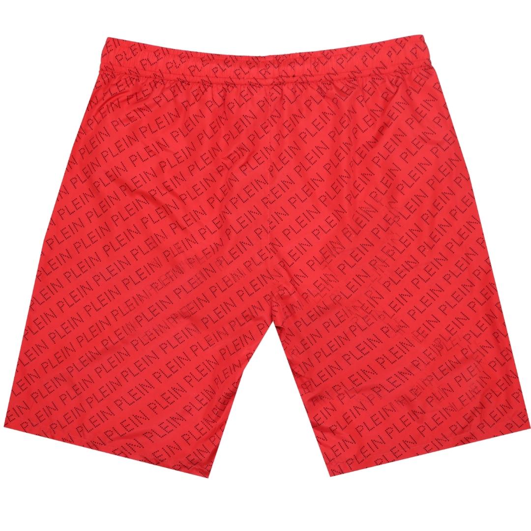 Philipp Plein Mens Cupp13 L0152 Swim Shorts Red