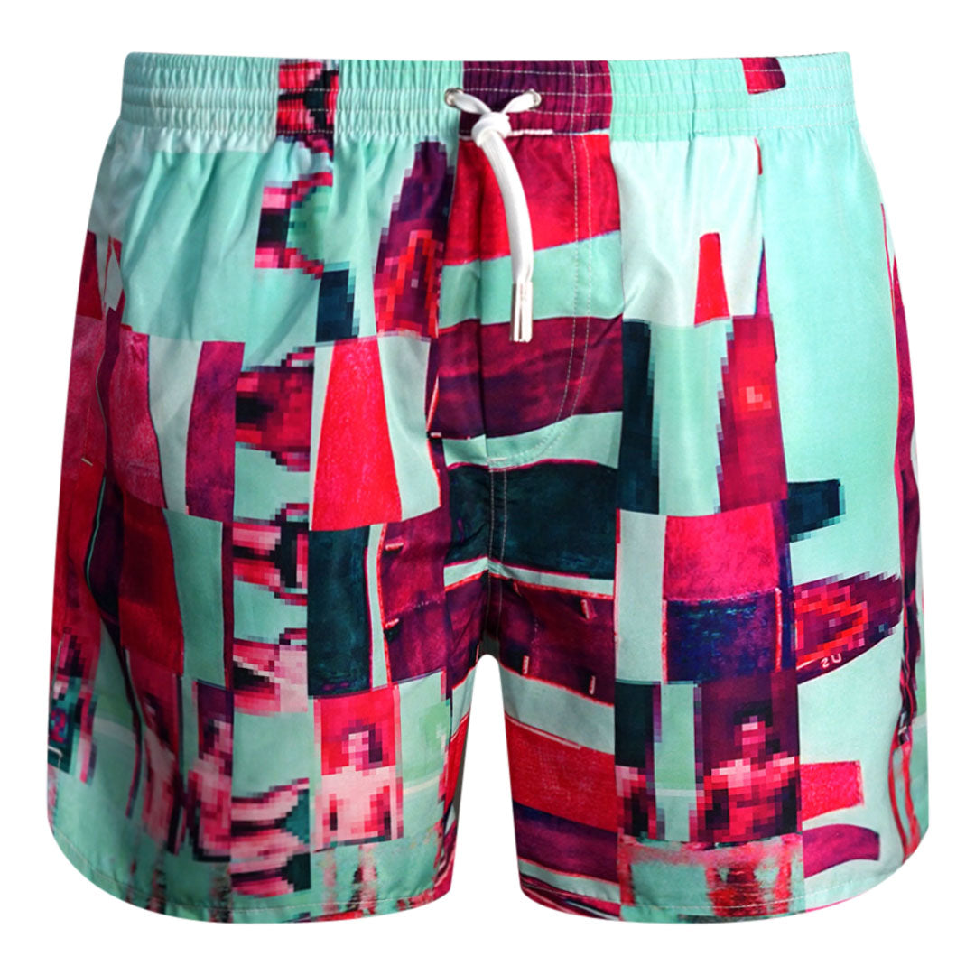 Dsquared2 Abstract Design Blue Short Swim Shorts