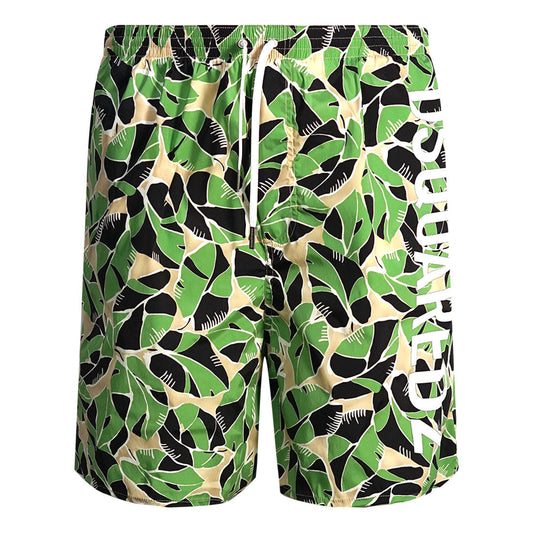 Dsquared2 Leaf Design Green Swim Shorts