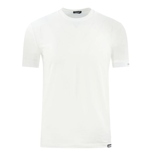 Dsquared2 Bold Brand Logo on Sleeve White Underwear T-Shirt