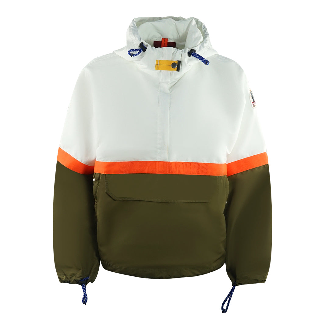 Parajumpers Dezi Pull-Over Colourblock Green Windbreaker Jacket