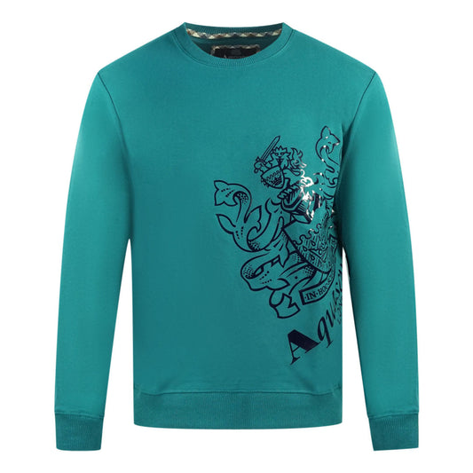 Aquascutum Aldis Side Logo Green Jumper