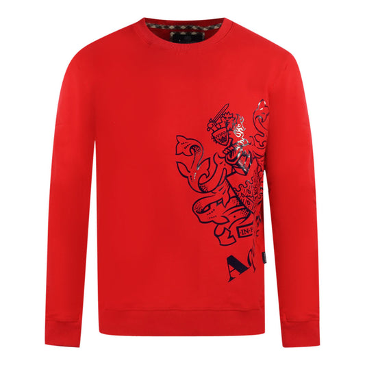 Aquascutum Aldis Side Logo Red Jumper