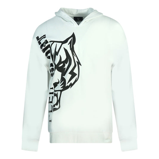 Plein Sport Side Logo White Hoodie