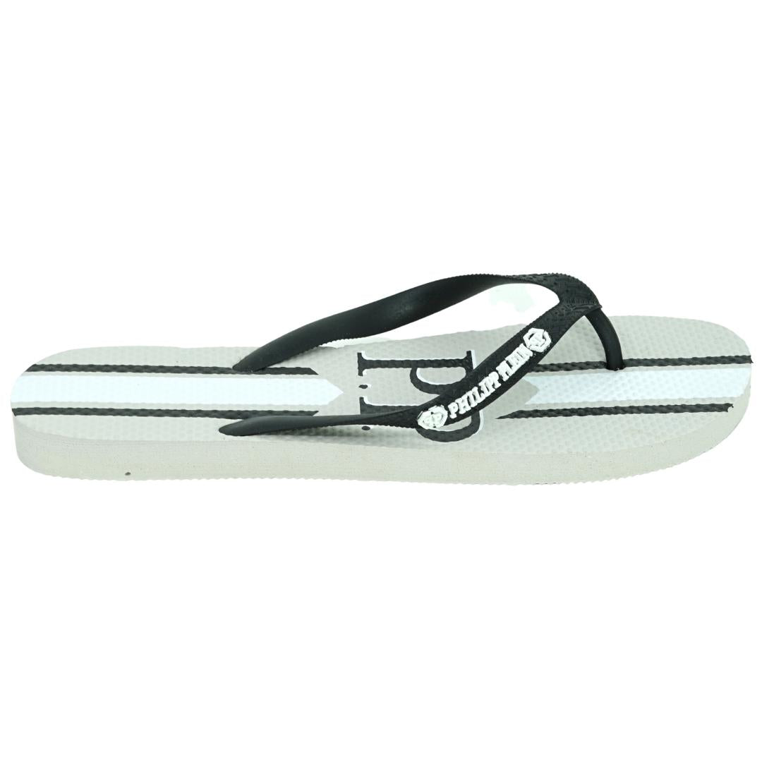 Philipp Plein Mens Imps903 94 Flip Flops Grey