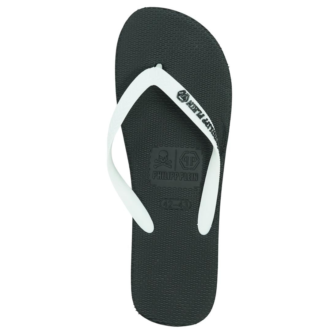 Philipp Plein Mens Imps904 99W Flip Flops Black