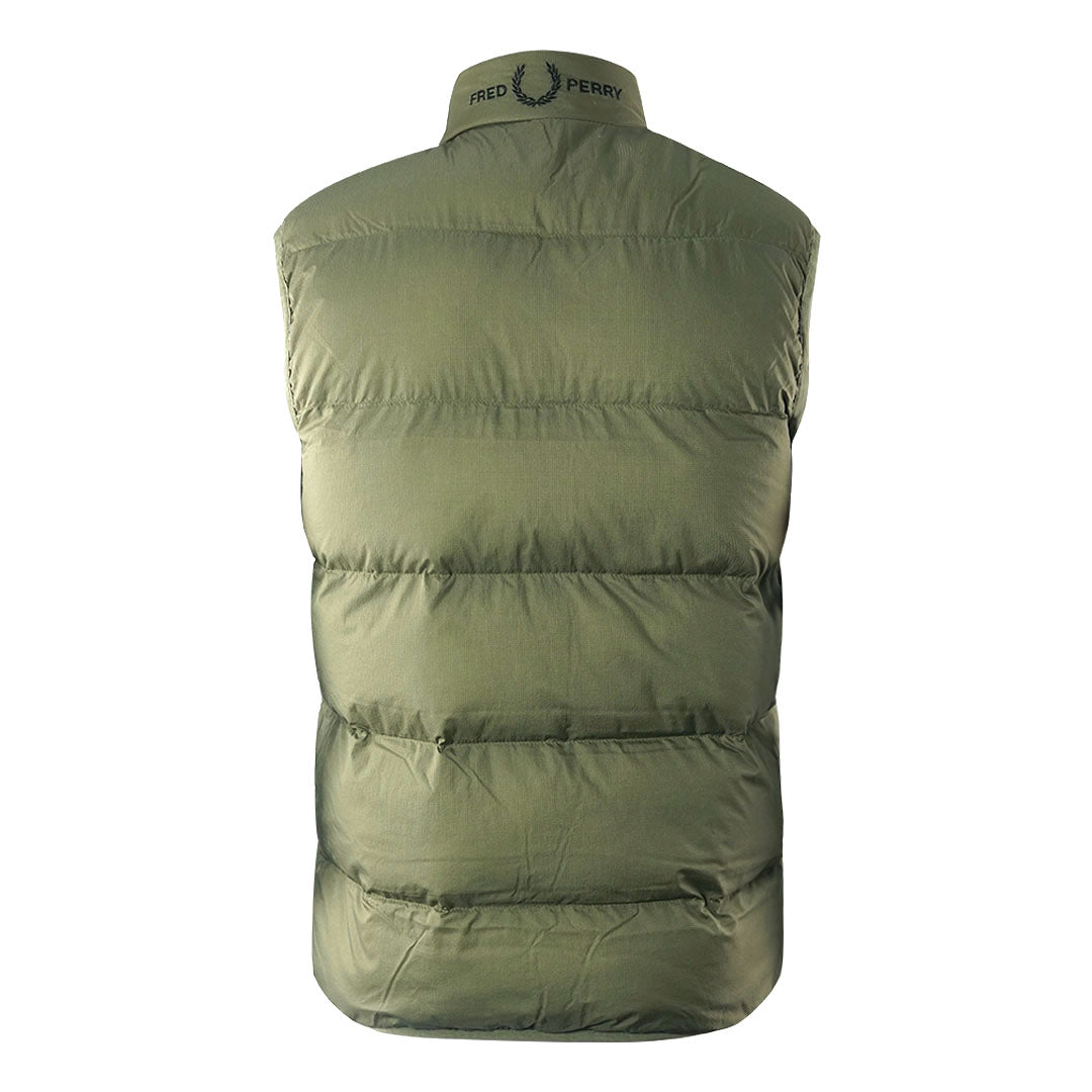 Fred Perry Mens J4566 Q55 Gilet Jacket Green