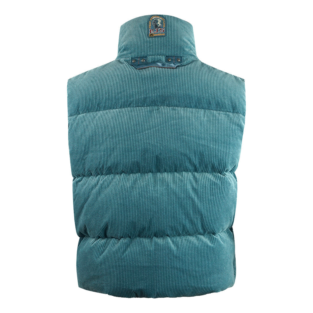 Parajumpers Jam Alta Marea Blue Corduroy Down Gilet Jacket