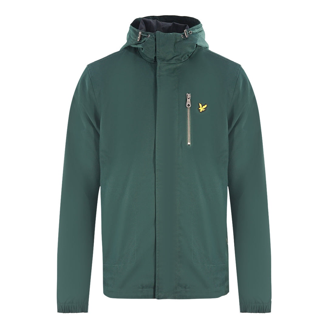 Lyle & Scott Hooded Curved Hem Green Jacket XS