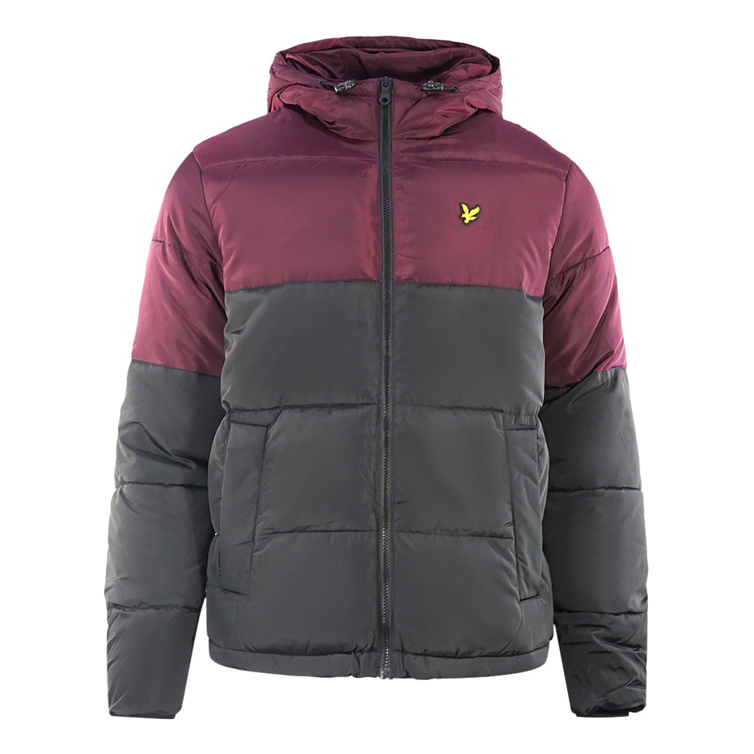 Lyle & Scott Colourblock Puffer Black Jacket XS