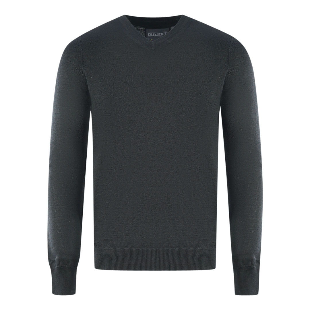 Lyle & Scott Mens KN1250E 572 Sweater Black