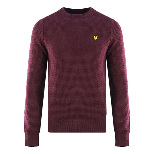 Lyle & Scott Mens KN1359V Z562 Sweater Burgundy