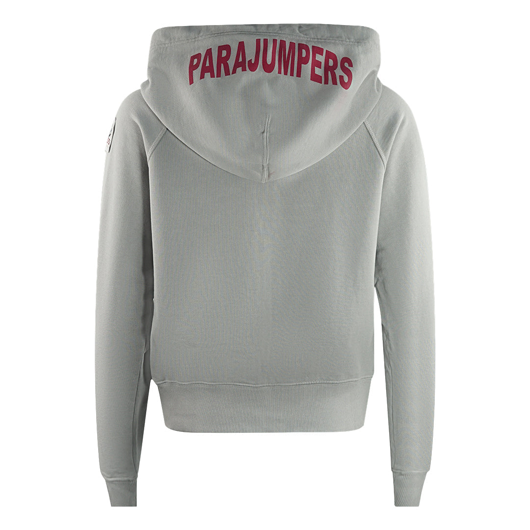 Parajumpers Linzy Paloma Grey Zip-Up Cropped Hoodie