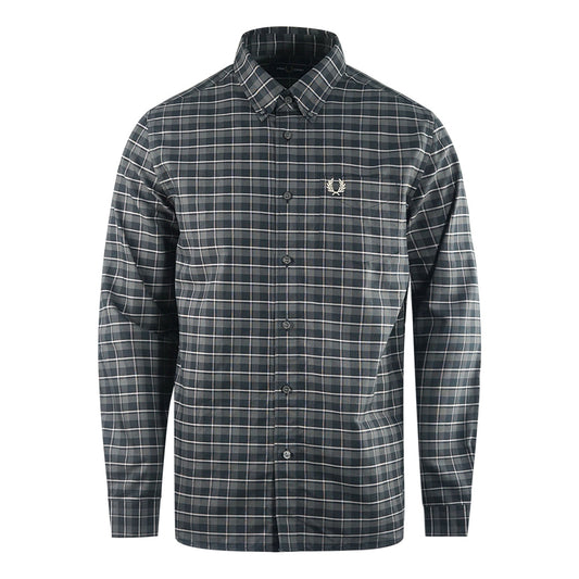 Fred Perry Gunmetal Grey Oxford Check Shirt