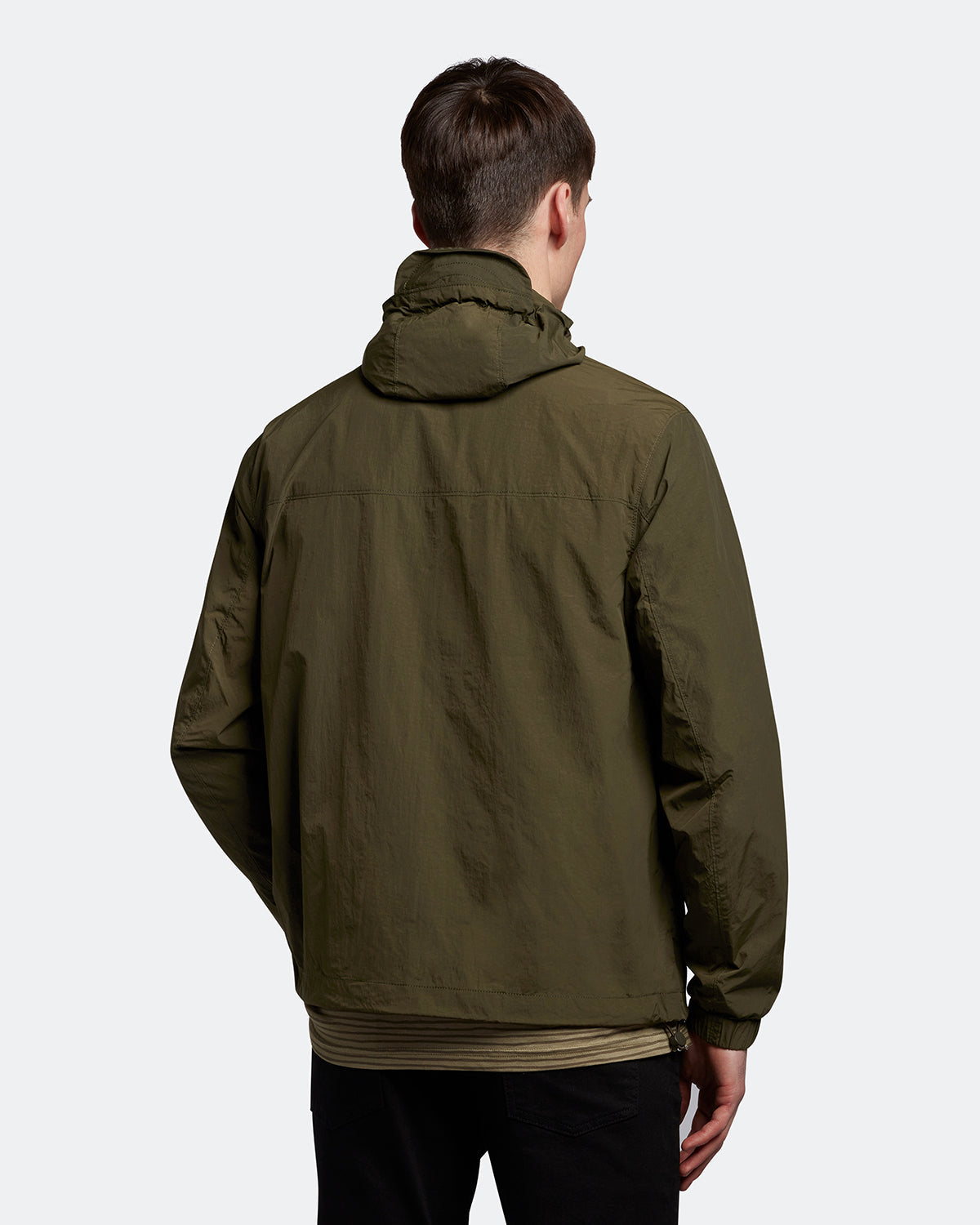 Lyle & Scott Branded Olive Hooded Parka Jacket